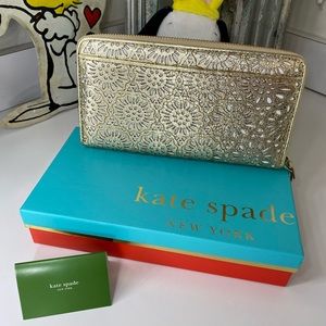 Kate Spade Metallic Lacey Gold Wallet